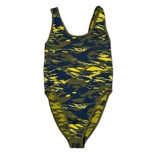 Fabletics Adelyn Seamless Sleeveless Camo Sporty Bodysuit Green Size XS/ Small